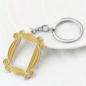 NWT FRIENDS Yellow Frame Keychain
